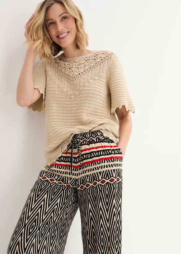 Marlene Dietrich broek van vloeiende viscose, bonprix
