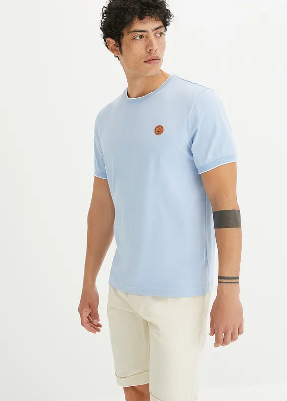T-shirt met details in layerlook, bonprix