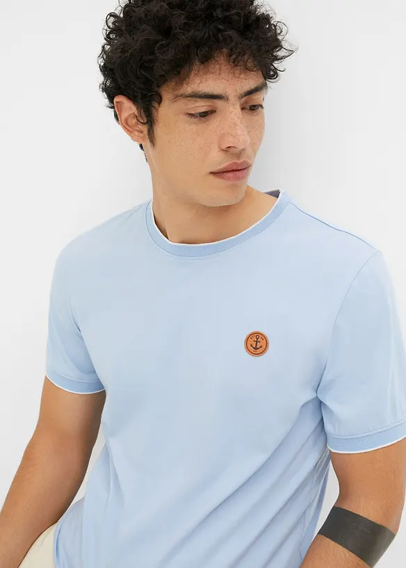 T-shirt met details in layerlook, bonprix