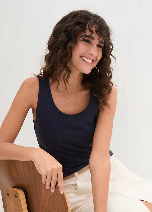 Stretch tanktop (set van 2), bonprix