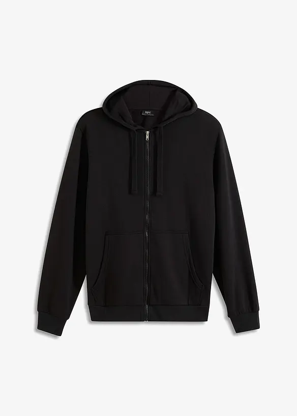 Sweater met capuchon en ritssluiting, bonprix