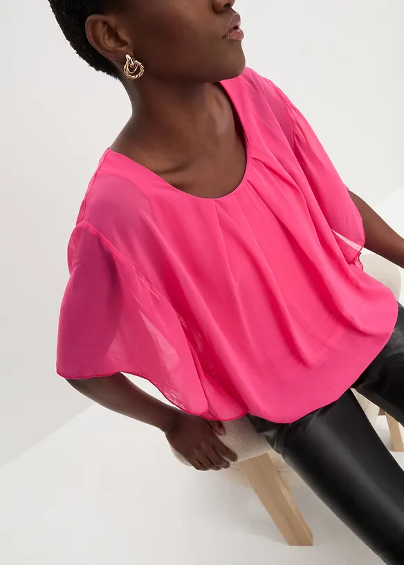 Chiffon blouse met ondershirt, bonprix