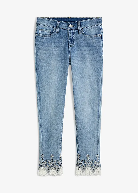 Skinny jeans met kant, bonprix