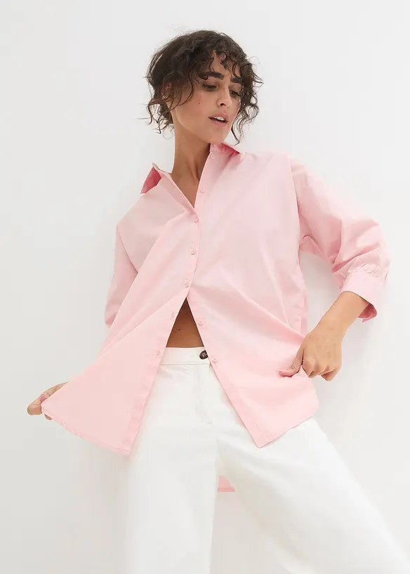 Oversized blouse van katoen, bonprix