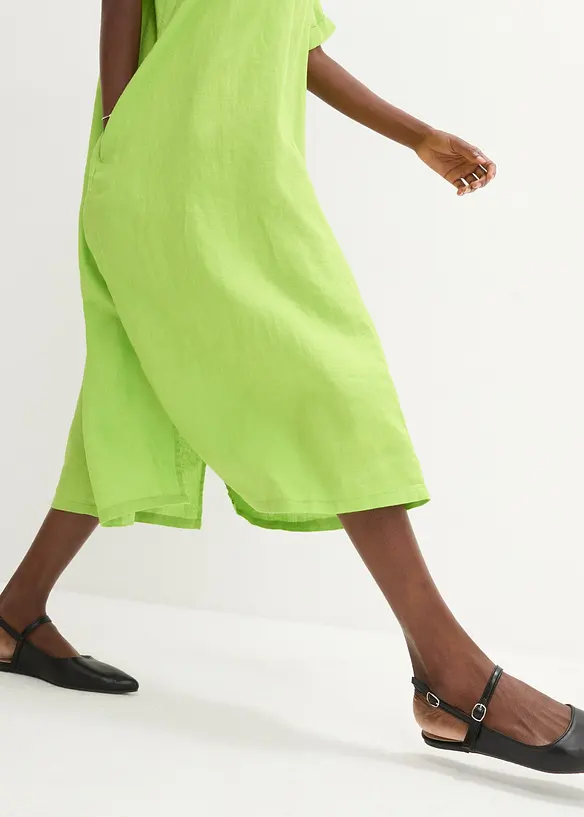 Wijde kaftan jurk van puur linnen, bonprix
