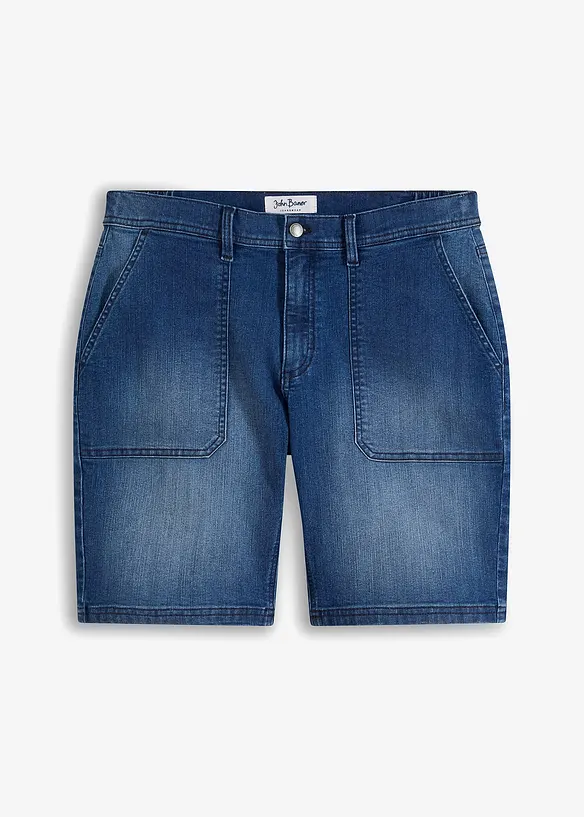 Stretch jeans bermuda, loose fit, bonprix