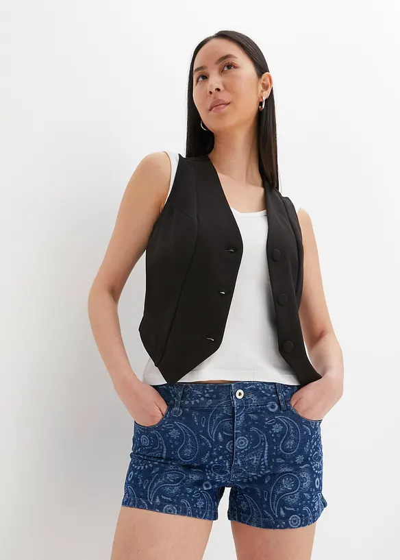 Jeans short met print, RAINBOW