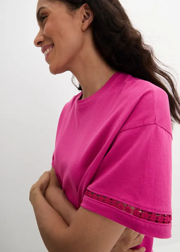 Shirt met broderie anglaise, bonprix
