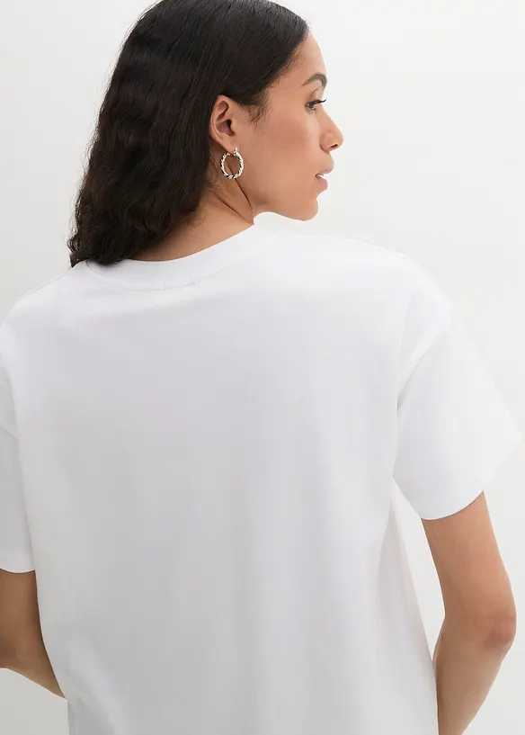 T-shirt met print van biologisch katoen, bonprix