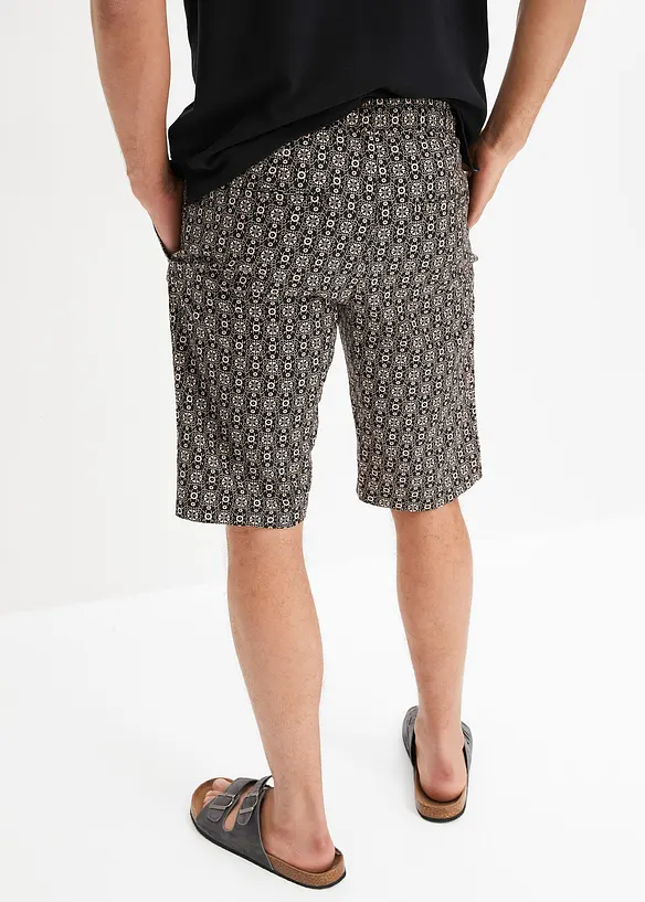 Chino bermuda met linnen, bonprix