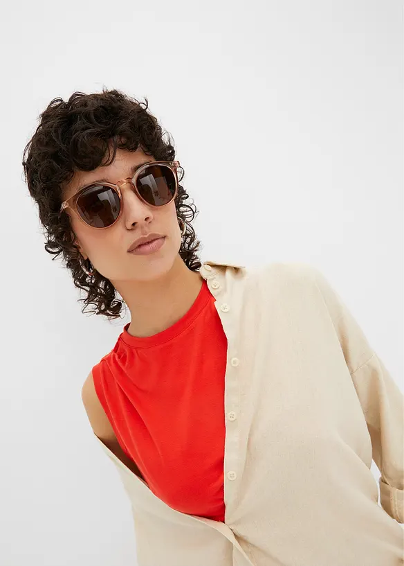 Shirt met drapering, bonprix