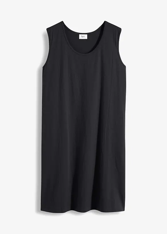 Korte jersey jurk in A-lijn, mouwloos, bonprix