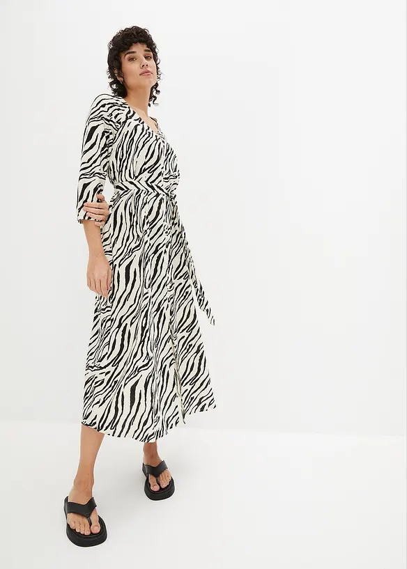 Midi jurk van soepele viscose, bonprix