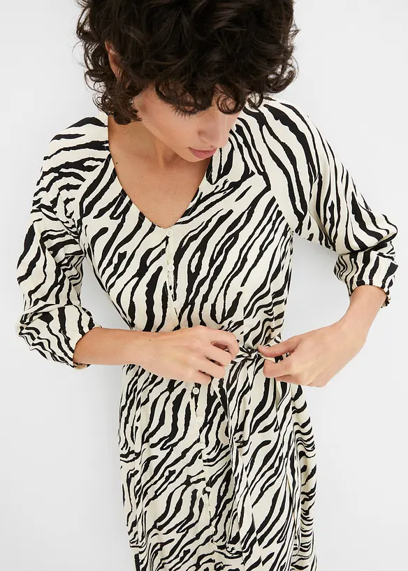 Midi jurk van soepele viscose, bonprix