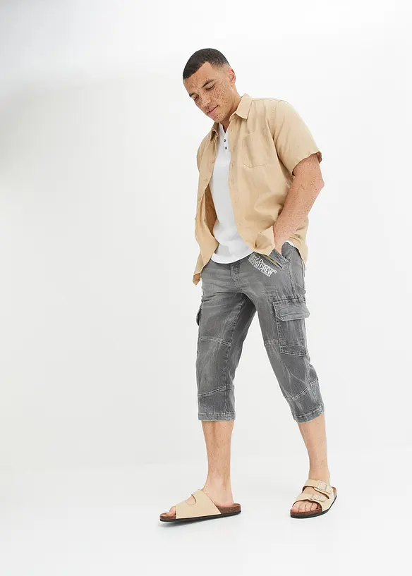 3/4 jeans met cargozakken, loose fit, bonprix