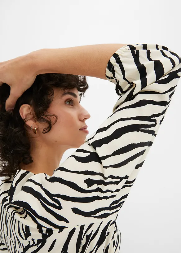Midi jurk van soepele viscose, bonprix