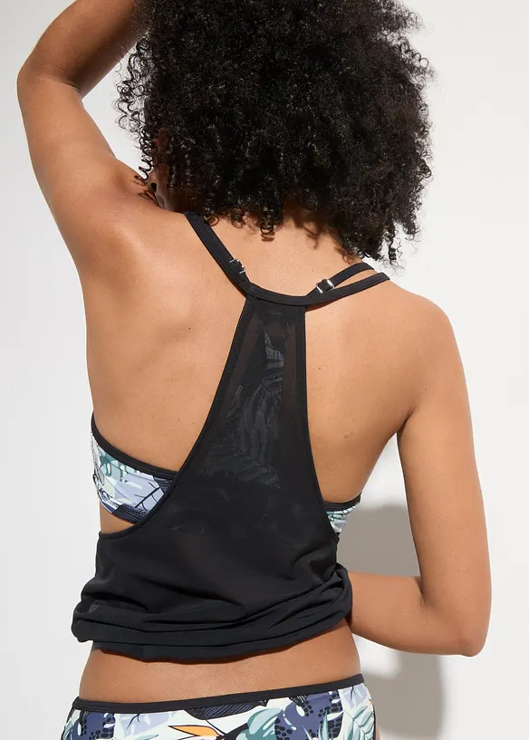 Oversized tankini met bralette top (3-dlg. set), bonprix