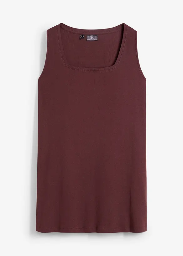 Longtop van katoen met carréhals, bonprix