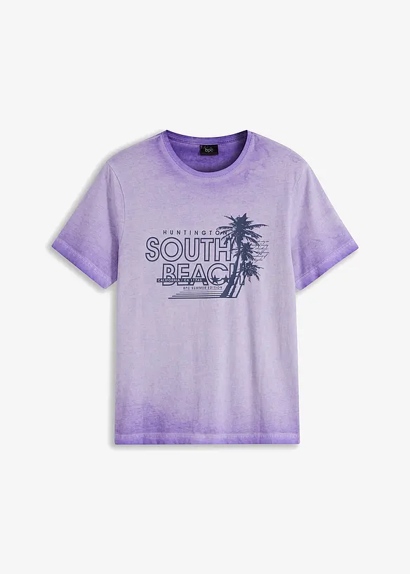 T-shirt in washed out look van biologisch katoen, bonprix