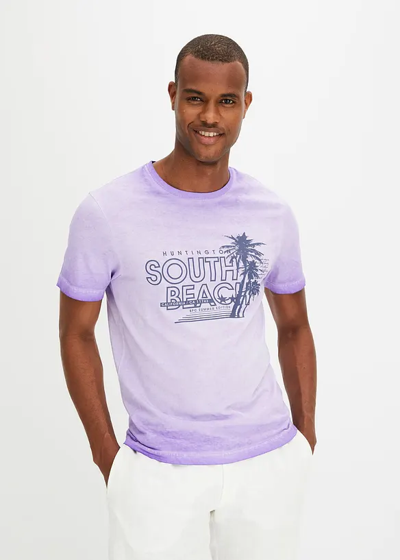 T-shirt in washed out look van biologisch katoen, bonprix
