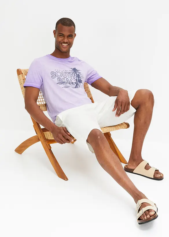 T-shirt in washed out look van biologisch katoen, bonprix