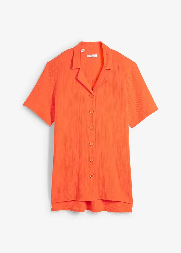 Lange mousseline overhemdblouse, bonprix