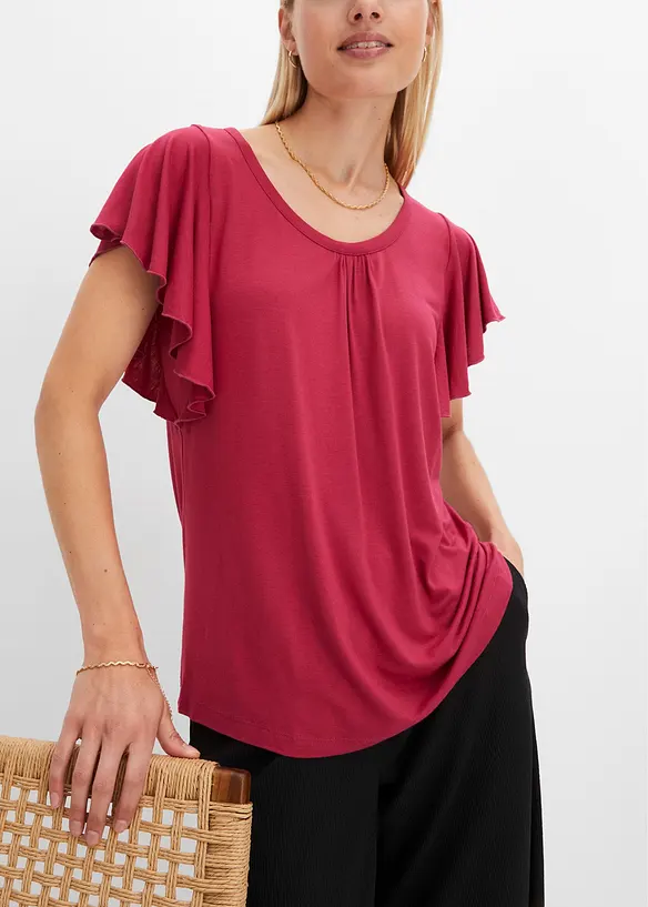 Shirt met volantmouwen, bonprix