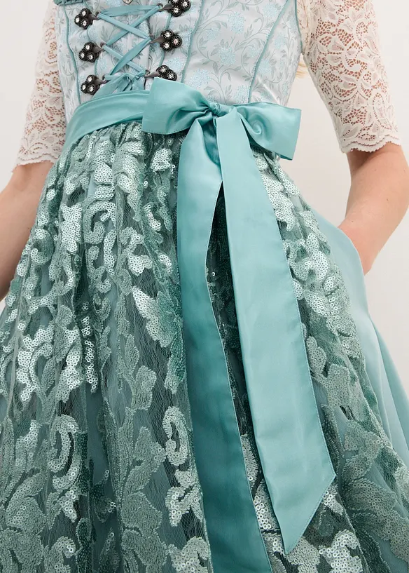 Dirndl met pailletten schort (2-dlg. set), bonprix