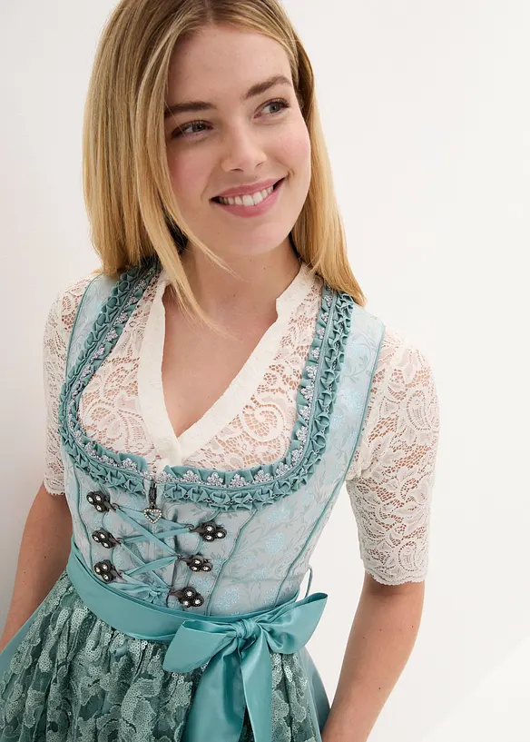 Dirndl met pailletten schort (2-dlg. set), bonprix