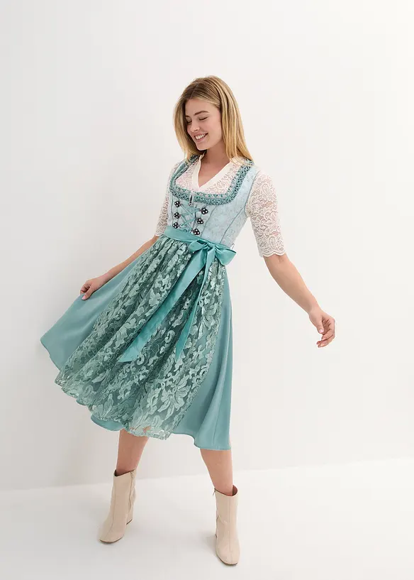 Dirndl met pailletten schort (2-dlg. set), bonprix