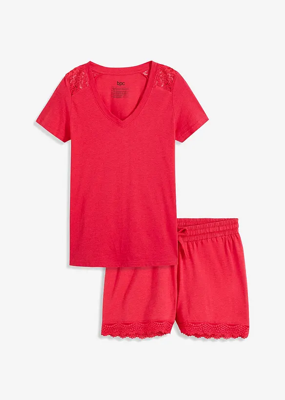 Shortama met kant (2-dlg. set), bonprix