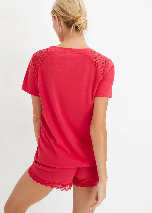 Shortama met kant (2-dlg. set), bonprix