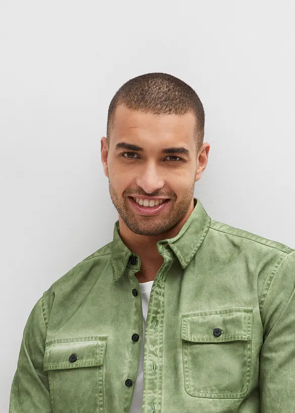 Overhemd in gewassen look, lange mouw, bonprix