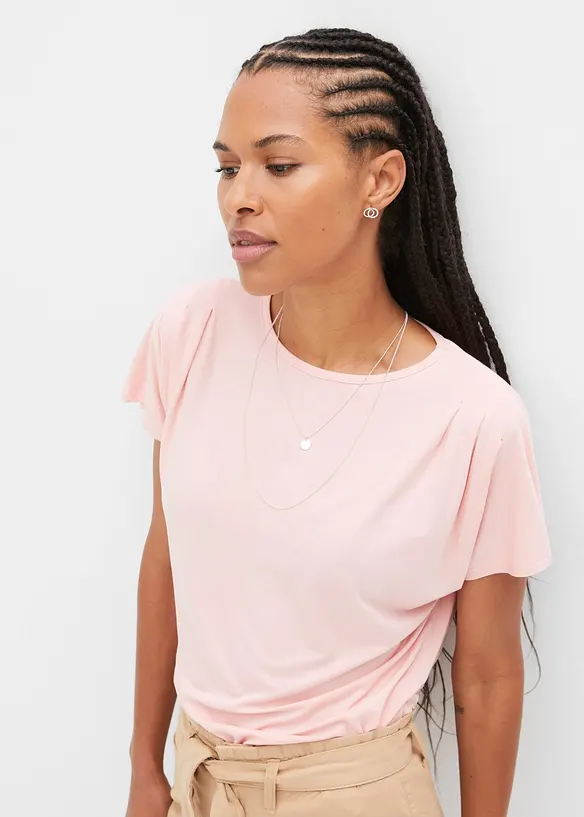 T-shirt met plooitjes, bonprix