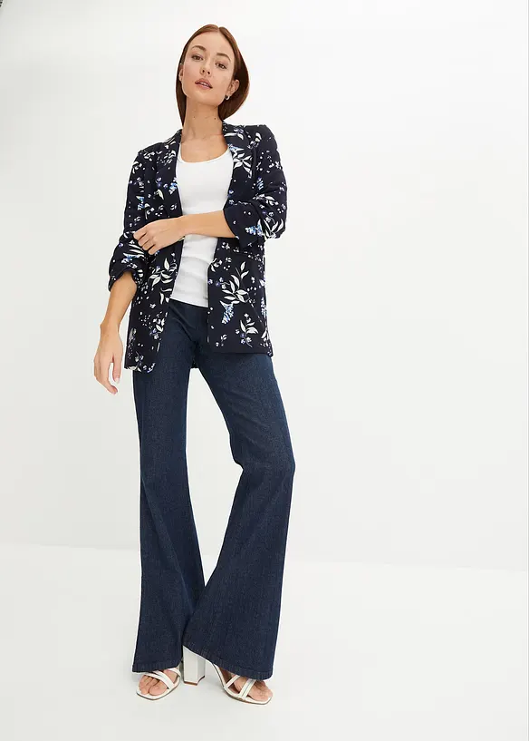 Lange gedessineerde blazer, bonprix