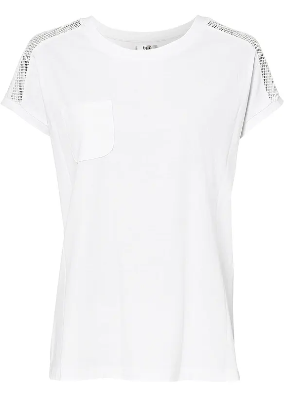 Luchtig shirt met kant, bonprix