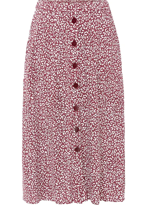 Viscose midi rok met zakken, bonprix
