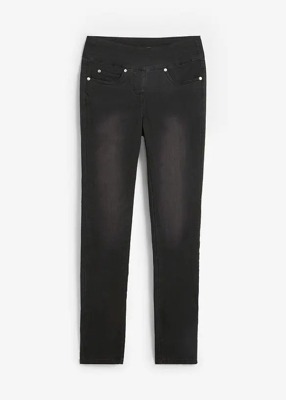 Straight jeans mid waist, super stretch met comfortband, bonprix
