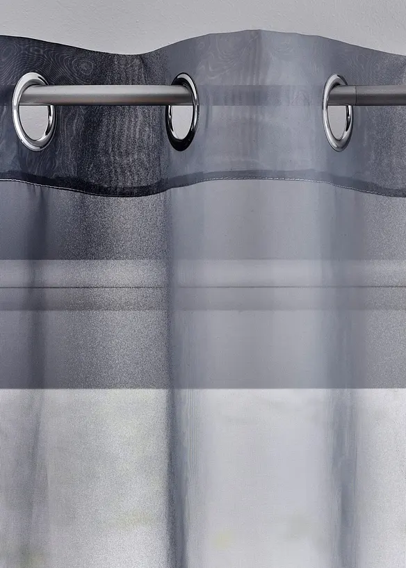 Gordijnen met gerecycled polyester en kleurverloop (set van 2), bonprix