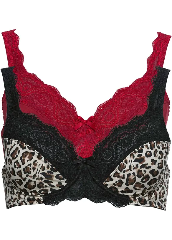 Beugel bh met sierlijk kant (set van 2), bonprix