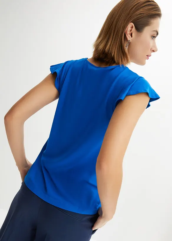 Shirt met kant van een viscose-mix, bonprix