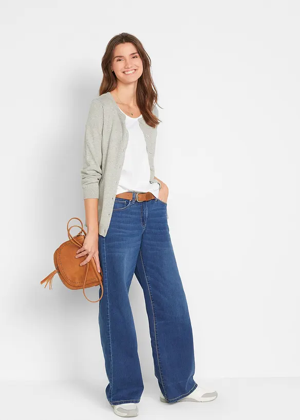 Katoenen longtop (set van 5), bonprix