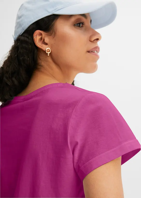 Shirt met ronde hals (set van 5), korte mouw, bonprix