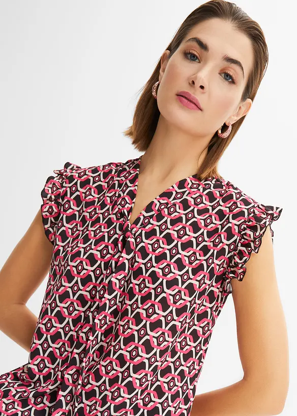 Gedessineerde blousetop, bonprix