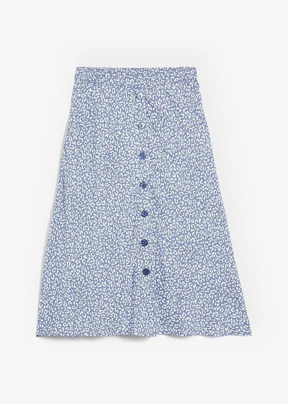 Viscose midi rok met zakken, bonprix