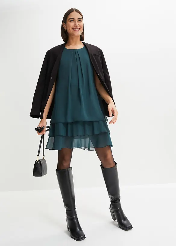 Chiffon jurk van gerecycled polyester, bonprix