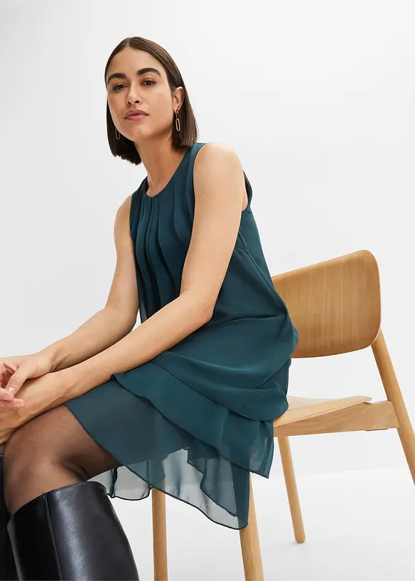 Chiffon jurk van gerecycled polyester, bonprix