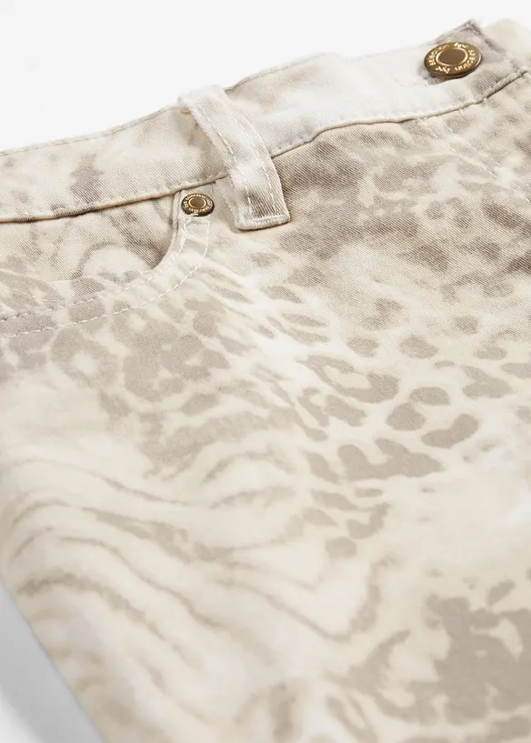 7/8 stretch broek met print, bonprix