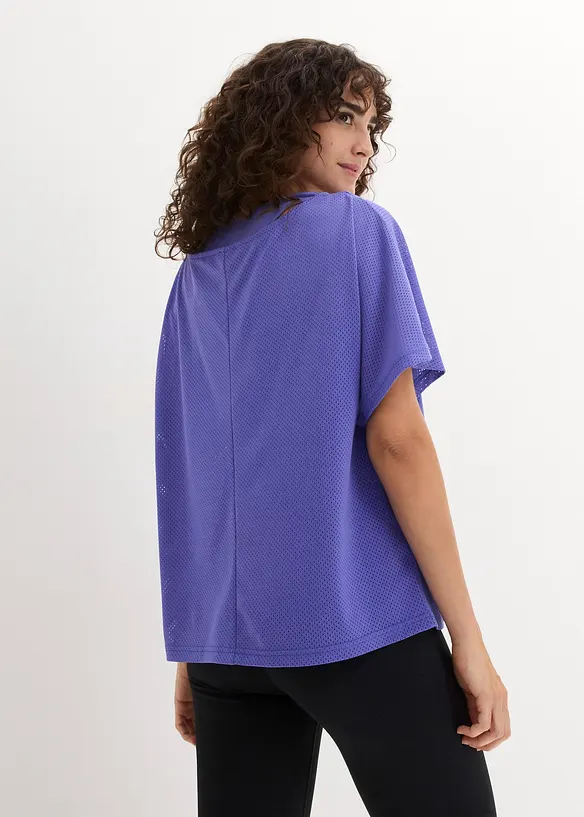 Sporttop met mesh shirt (2-dlg. set), bonprix