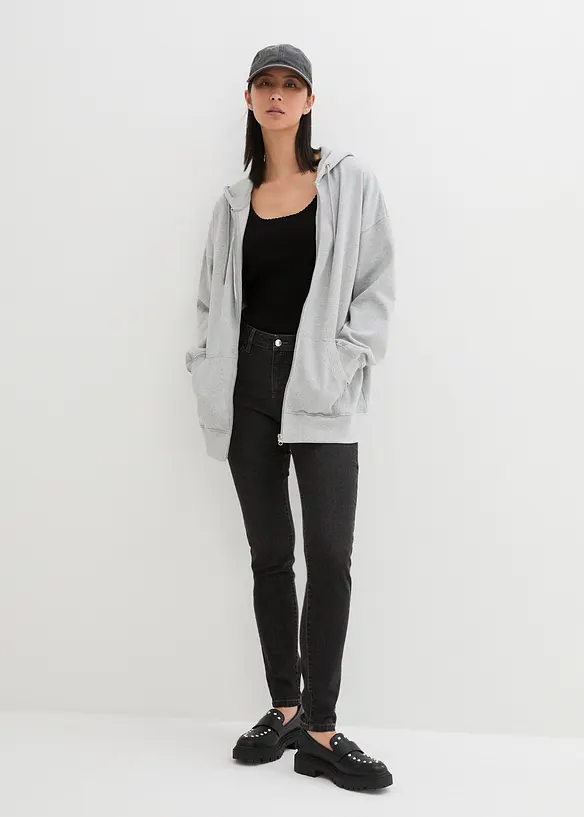 Oversized sweatvest met capuchon, bonprix